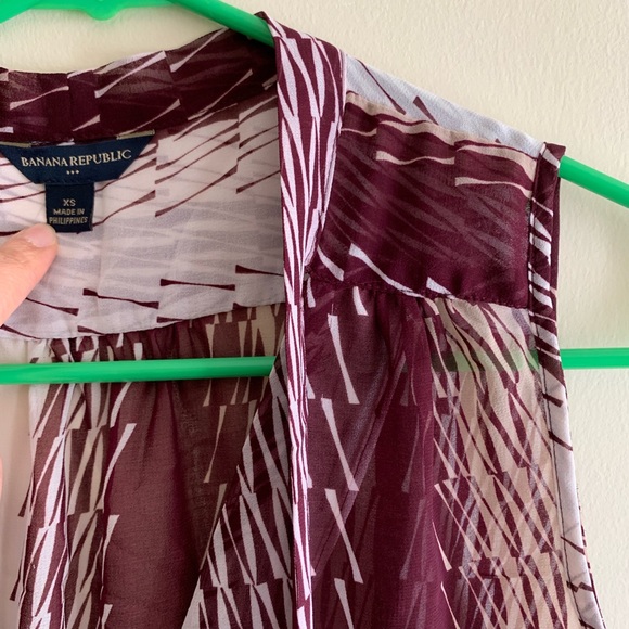 Banana Republic tie front blouse shirt - Picture 2 of 4